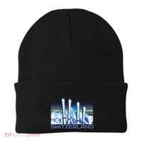Switzerland Ski Accessories Retro Swiss Skiing Great Gift Beanie thumb 0