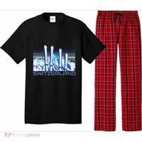 Switzerland Ski Accessories Retro Swiss Skiing Great Gift Pajama Set thumb 0
