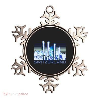 Switzerland Ski Accessories Retro Swiss Skiing Great Gift Ornament