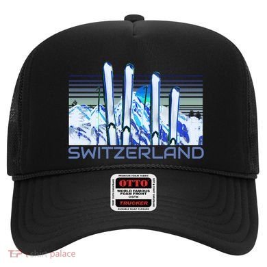 Switzerland Ski Accessories Retro Swiss Skiing Great Gift Hat