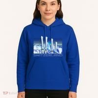 Switzerland Ski Accessories Retro Swiss Skiing Great Gift Hoodie thumb 5