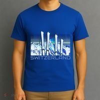 Switzerland Ski Accessories Retro Swiss Skiing Great Gift T-Shirt thumb 3
