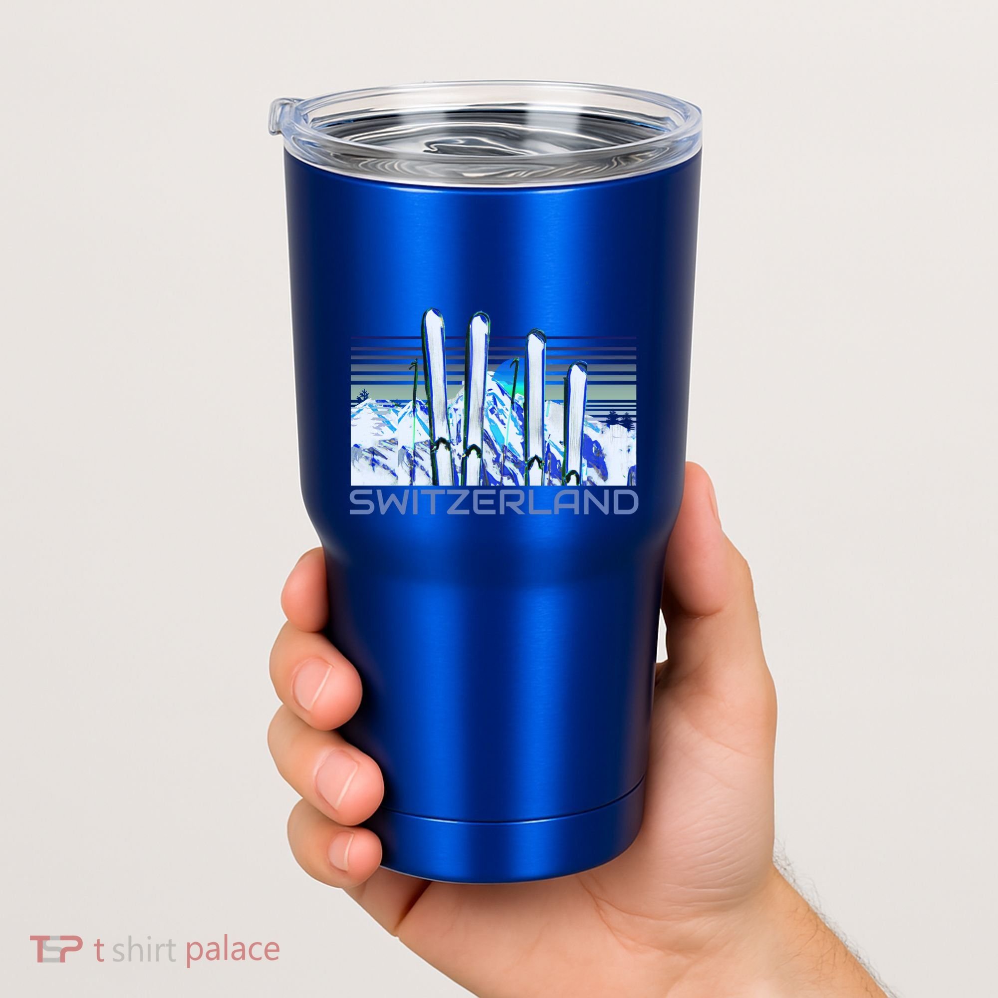 Switzerland Ski Accessories Retro Swiss Skiing Great Gift Tumbler