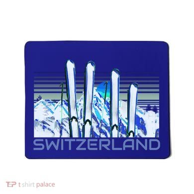 Switzerland Ski Accessories Retro Swiss Skiing Great Gift Mousepad