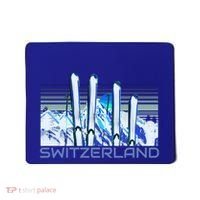 Switzerland Ski Accessories Retro Swiss Skiing Great Gift Mousepad thumb 0