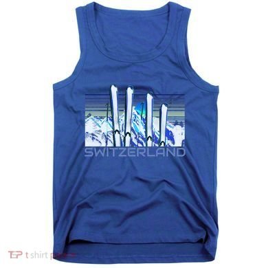 Switzerland Ski Accessories Retro Swiss Skiing Great Gift Tank Top