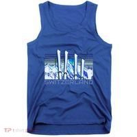 Switzerland Ski Accessories Retro Swiss Skiing Great Gift Tank Top thumb 0