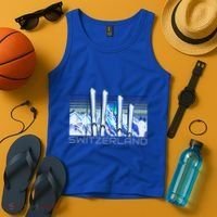 Switzerland Ski Accessories Retro Swiss Skiing Great Gift Tank Top thumb 4