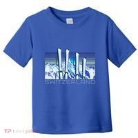 Switzerland Ski Accessories Retro Swiss Skiing Great Gift Toddler T-Shirt thumb 0
