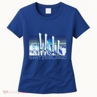 Switzerland Ski Accessories Retro Swiss Skiing Great Gift Women's T-Shirt thumb 0