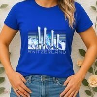 Switzerland Ski Accessories Retro Swiss Skiing Great Gift Women's T-Shirt thumb 2