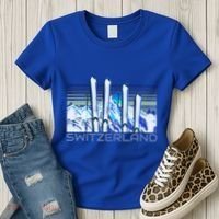 Switzerland Ski Accessories Retro Swiss Skiing Great Gift Women's T-Shirt thumb 3