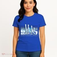 Switzerland Ski Accessories Retro Swiss Skiing Great Gift Women's T-Shirt thumb 4