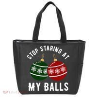 Stop Staring At My Balls Funny Christmas Tote Bag thumb 0