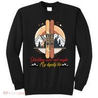 Shredding Snow And Dignity Funny Skiing Adventure Sweatshirt thumb 0