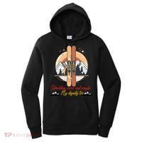 Shredding Snow And Dignity Funny Skiing Adventure Women's Hoodie thumb 0