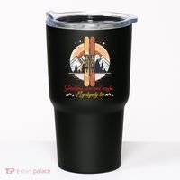 Shredding Snow And Dignity Funny Skiing Adventure Tumbler thumb 0