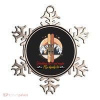 Shredding Snow And Dignity Funny Skiing Adventure Ornament thumb 0