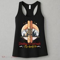 Shredding Snow And Dignity Funny Skiing Adventure Women's Tank Top thumb 3