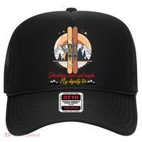Shredding Snow And Dignity Funny Skiing Adventure Hat thumb 0