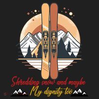 Shredding Snow And Dignity Funny Skiing Adventure Hat thumb 2