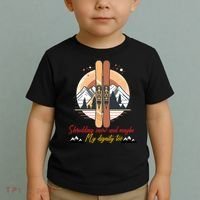 Shredding Snow And Dignity Funny Skiing Adventure Toddler T-Shirt thumb 2