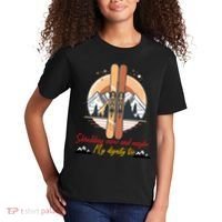 Shredding Snow And Dignity Funny Skiing Adventure Kids T-Shirt thumb 2