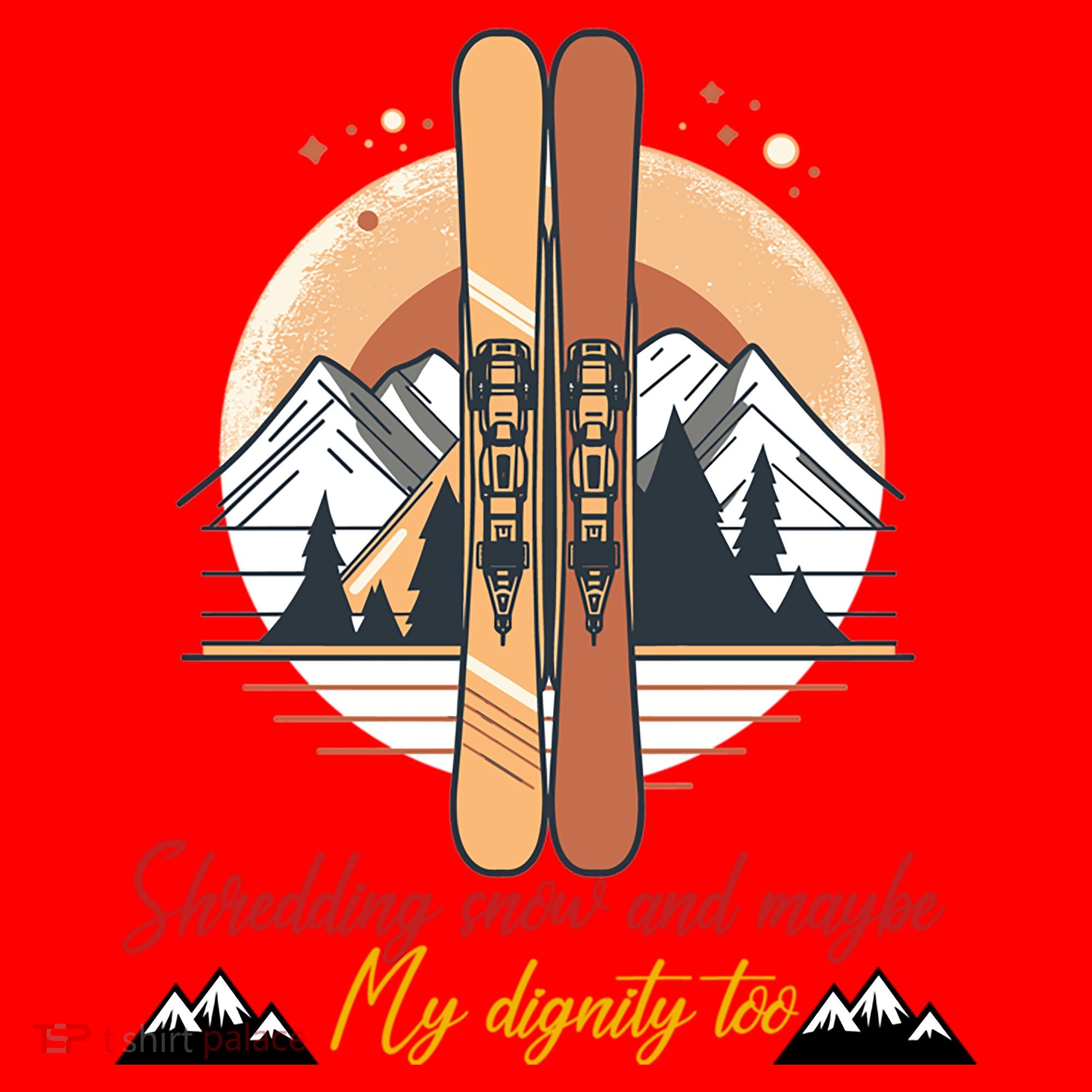 Shredding Snow And Dignity Funny Skiing Adventure Santa Hat