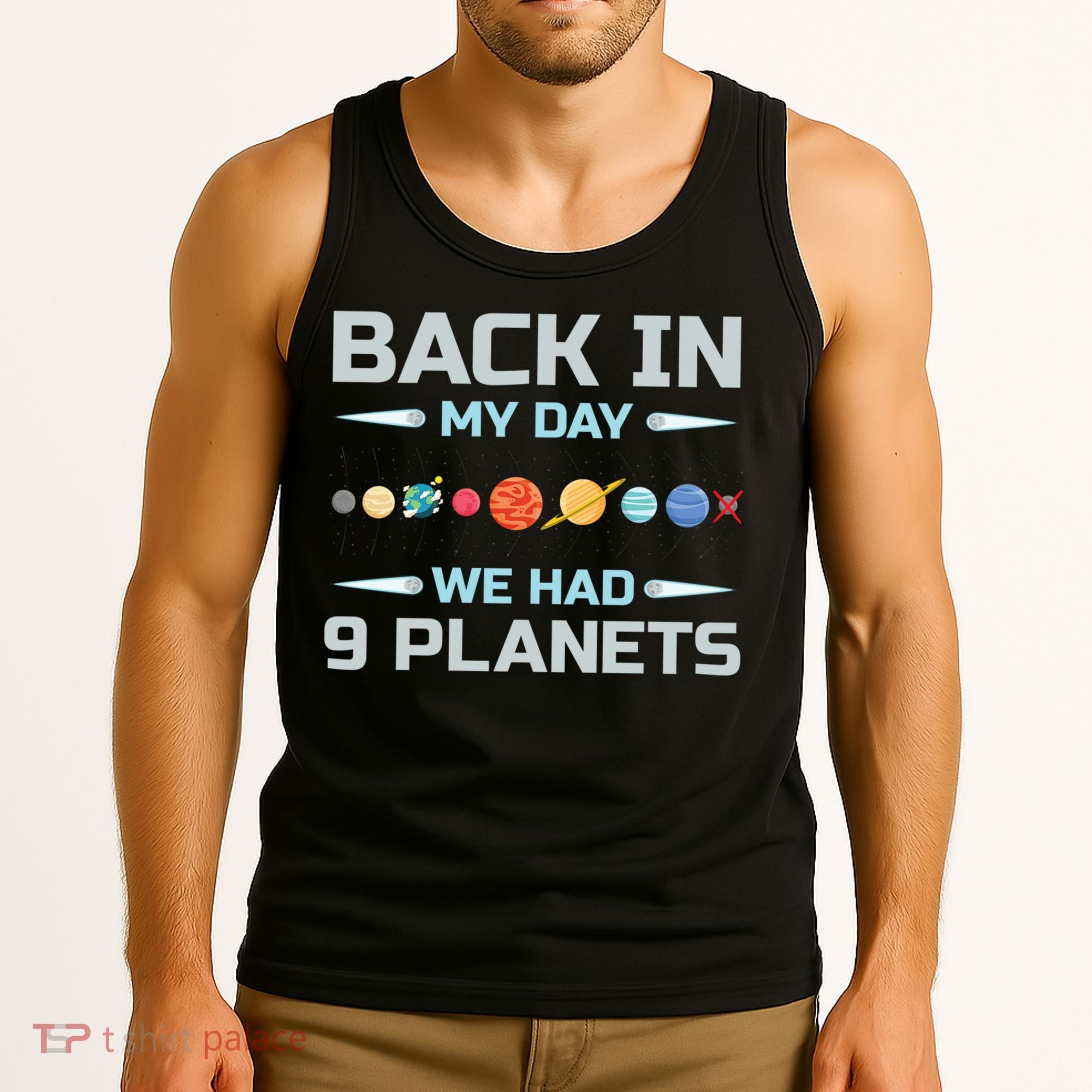 Solar System Astronaut Planets Spaceman Space Dwarf Tank Top