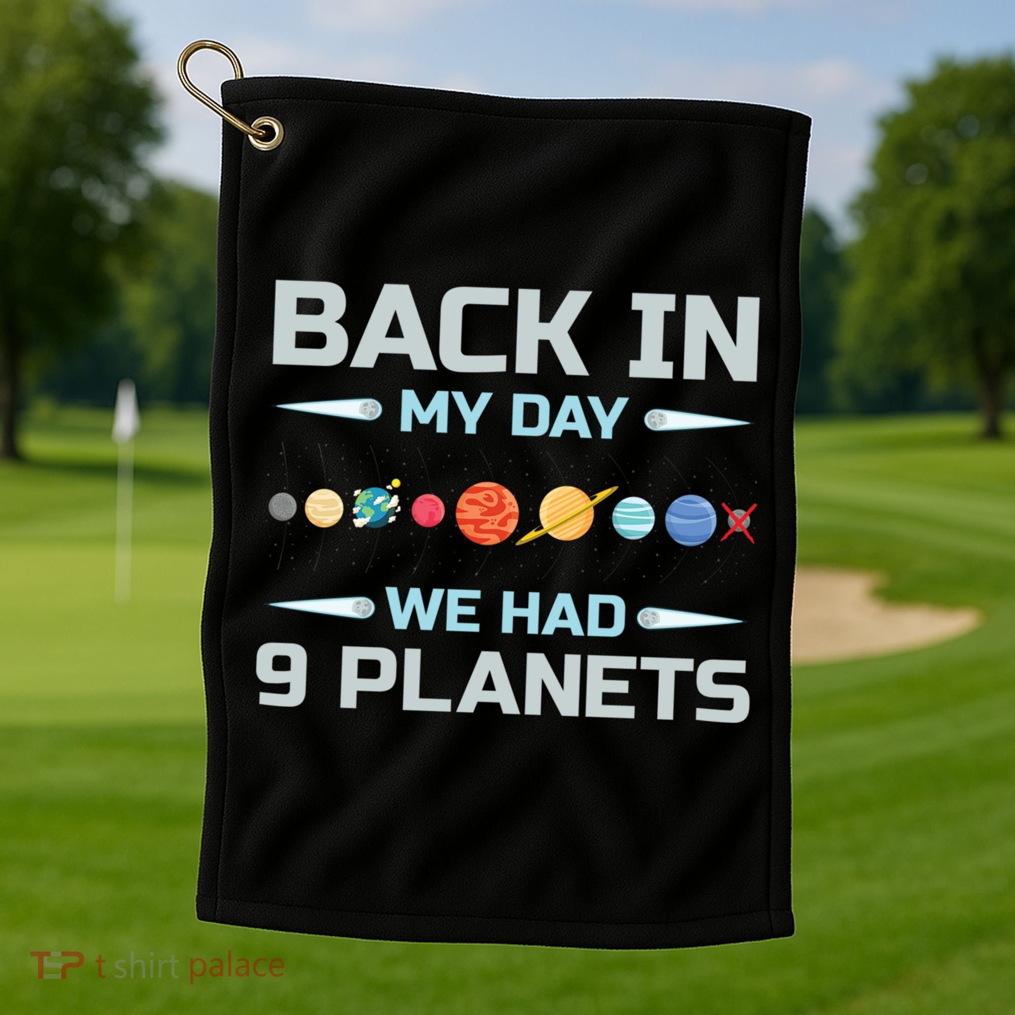 Solar System Astronaut Planets Spaceman Space Dwarf Golf Towel