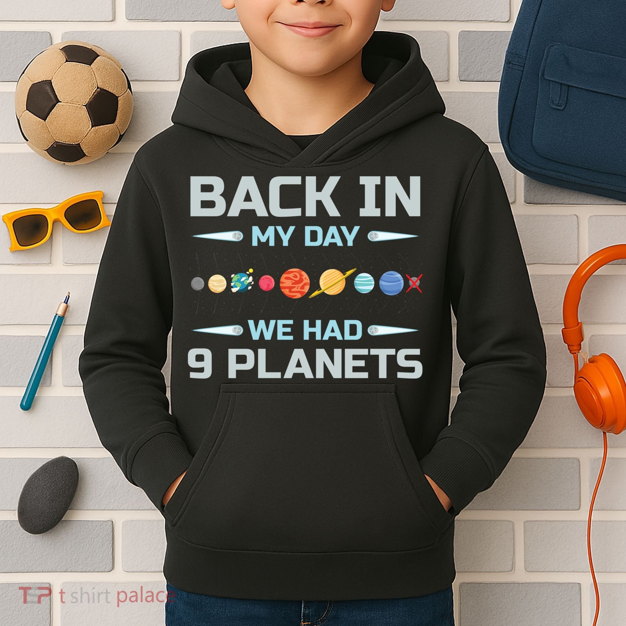 Solar System Astronaut Planets Spaceman Space Dwarf Kids Hoodie