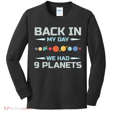 Solar System Astronaut Planets Spaceman Space Dwarf Kids Long Sleeve Shirt