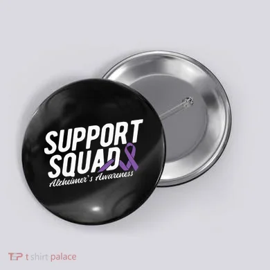 Support Squad Alzheimers Awareness Button