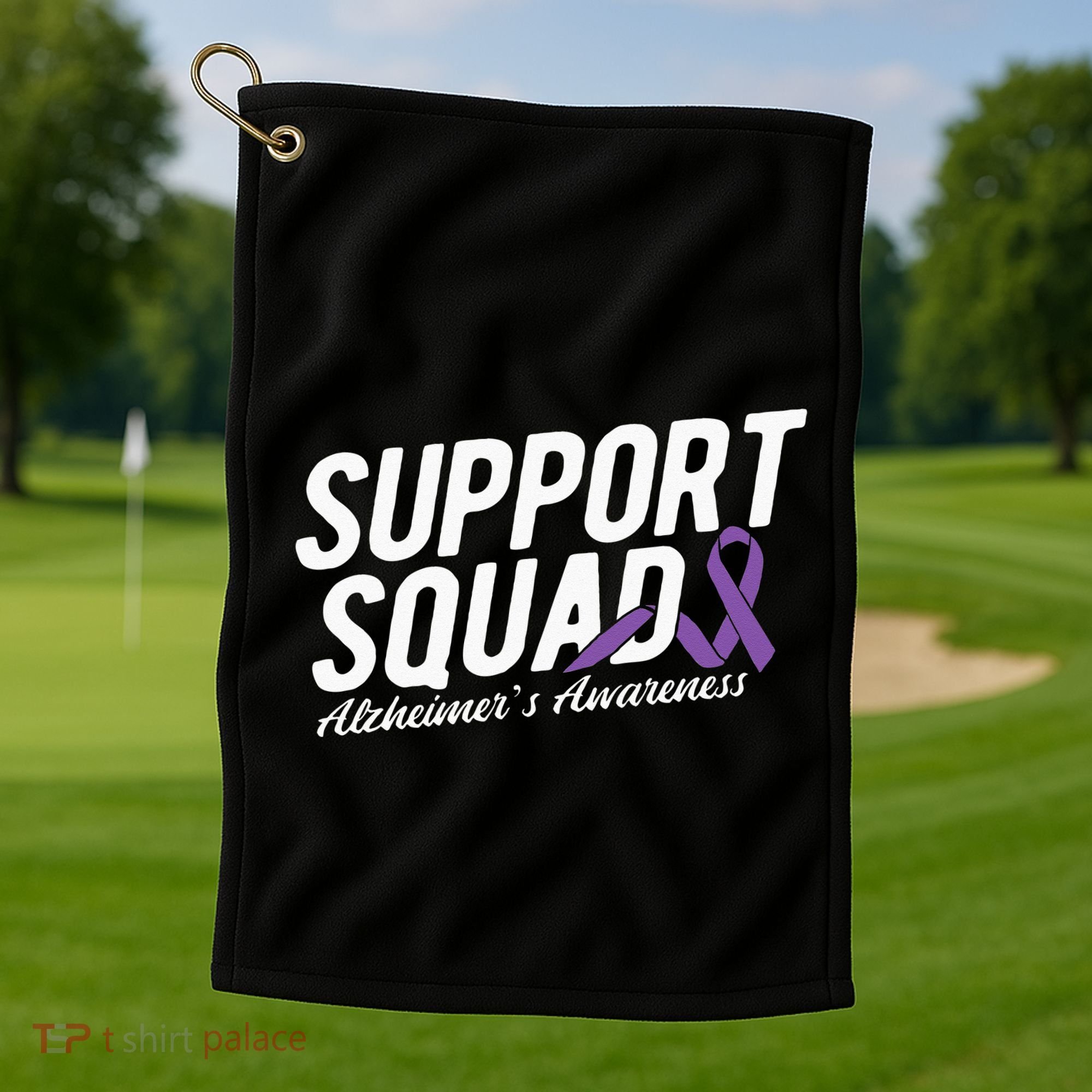 Support Squad Alzheimers Awareness Golf Towel