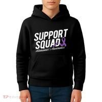 Support Squad Alzheimers Awareness Kids Hoodie thumb 4