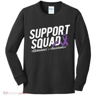 Support Squad Alzheimers Awareness Kids Long Sleeve Shirt