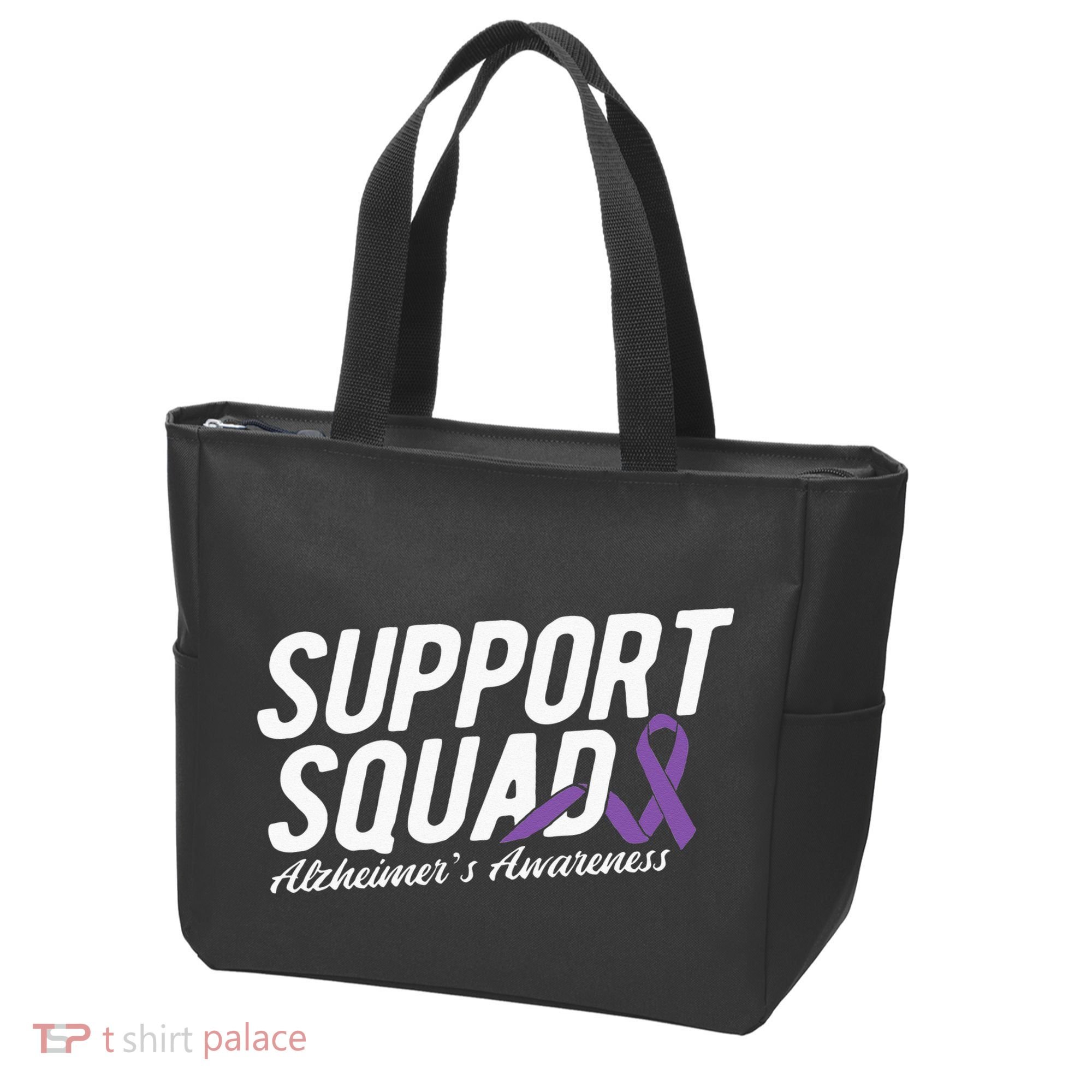 Support Squad Alzheimers Awareness Tote Bag