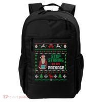Stop Staring At My Package Ugly Christmas Cool Gift Backpack thumb 0