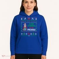 Stop Staring At My Package Ugly Christmas Cool Gift Hoodie thumb 5