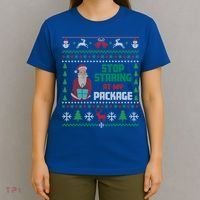 Stop Staring At My Package Ugly Christmas Cool Gift T-Shirt thumb 4