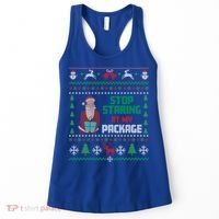 Stop Staring At My Package Ugly Christmas Cool Gift Women's Tank Top thumb 0