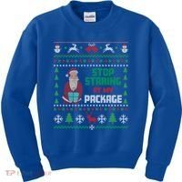Stop Staring At My Package Ugly Christmas Cool Gift Kids Sweatshirt thumb 0