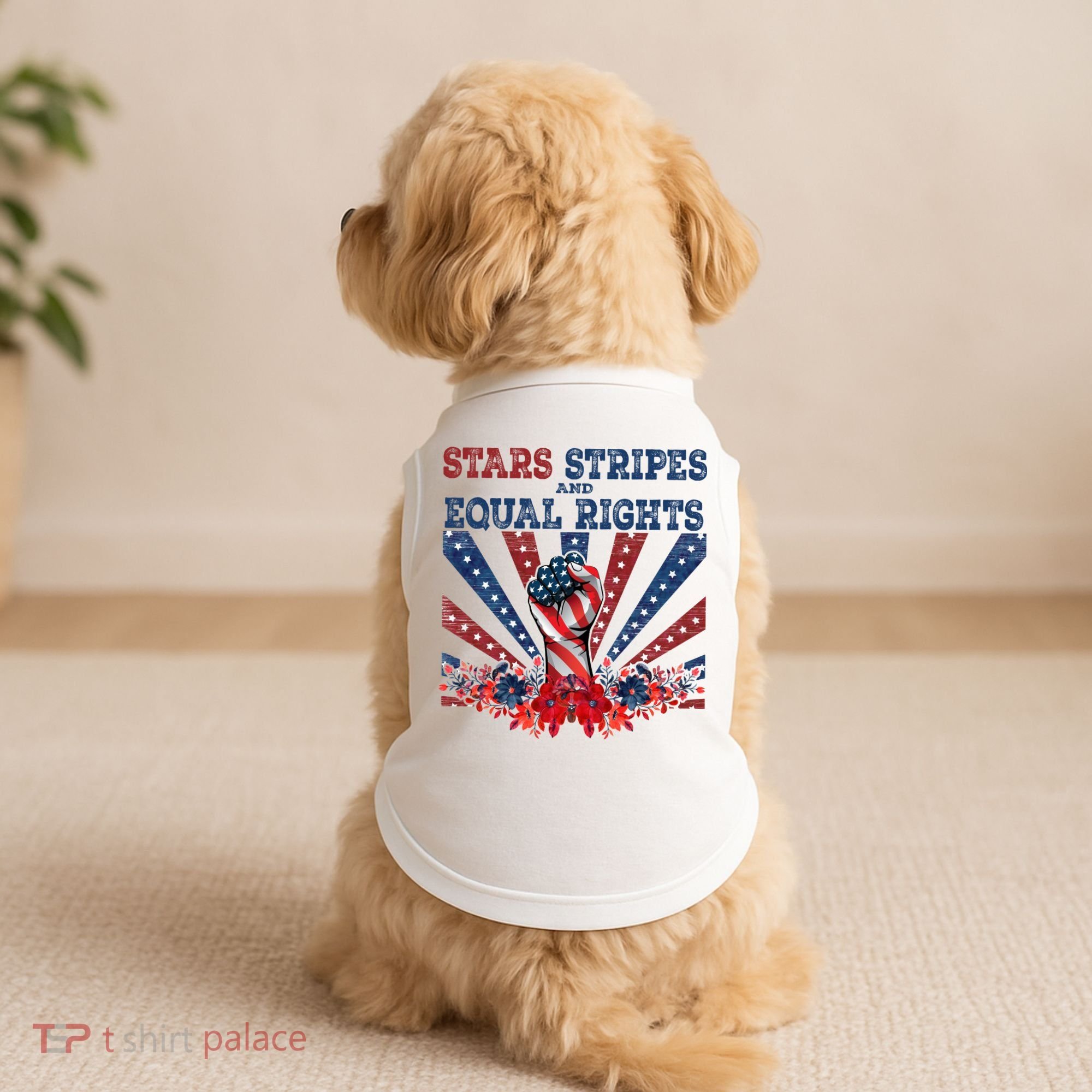 Stars Stripes And Equal Rights Patriotic Activist Doggie Tank