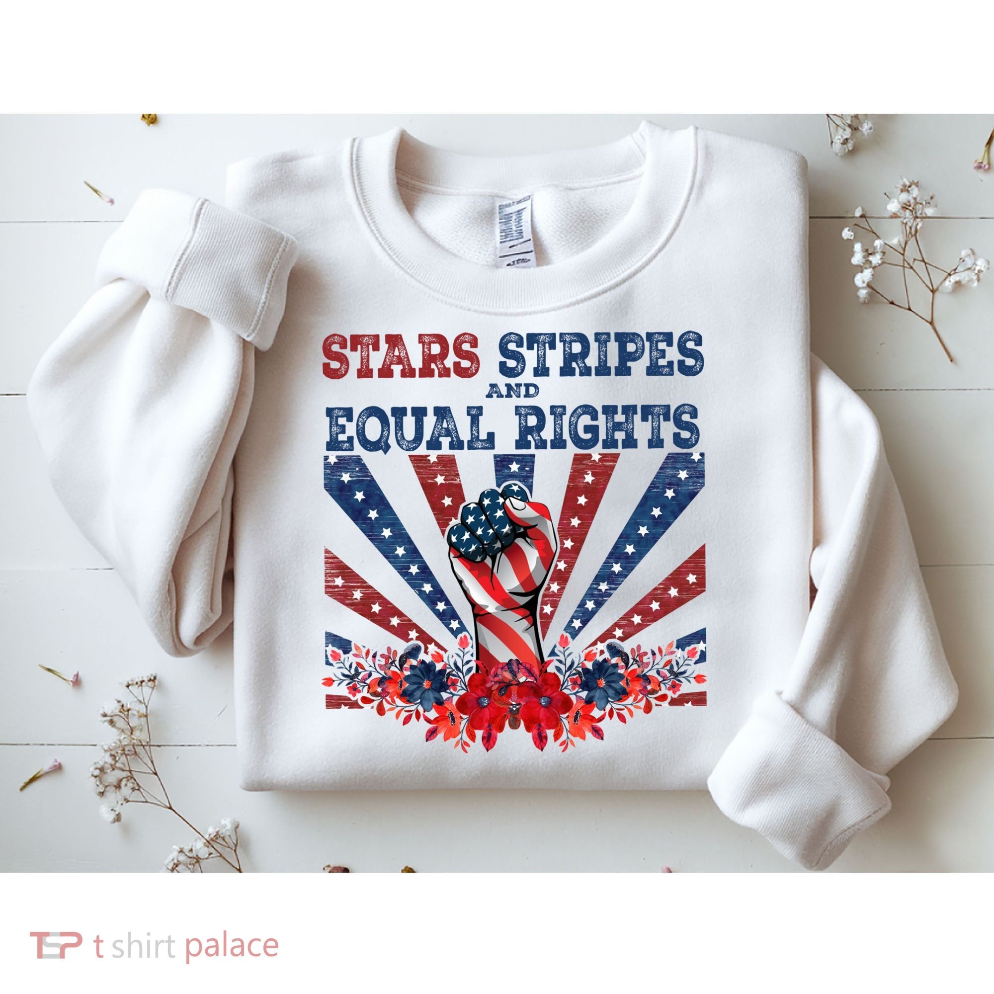 Stars Stripes And Equal Rights Patriotic Activist Sweatshirt