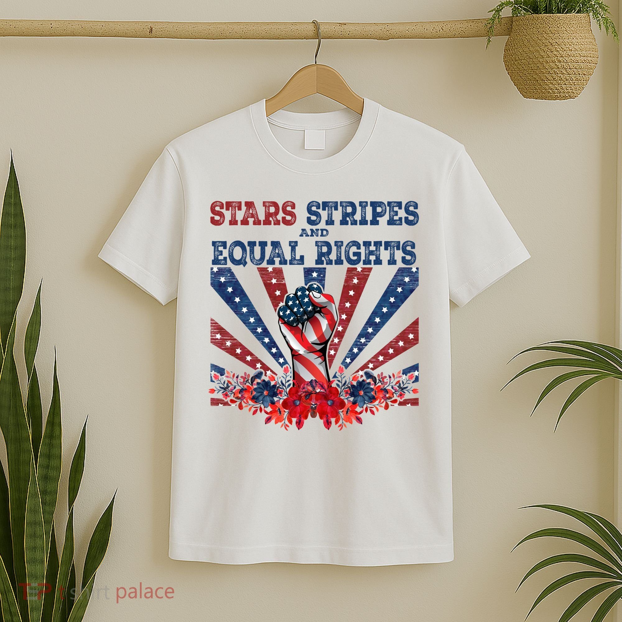 Stars Stripes And Equal Rights Patriotic Activist T-Shirt