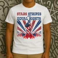 Stars Stripes And Equal Rights Patriotic Activist T-Shirt thumb 3
