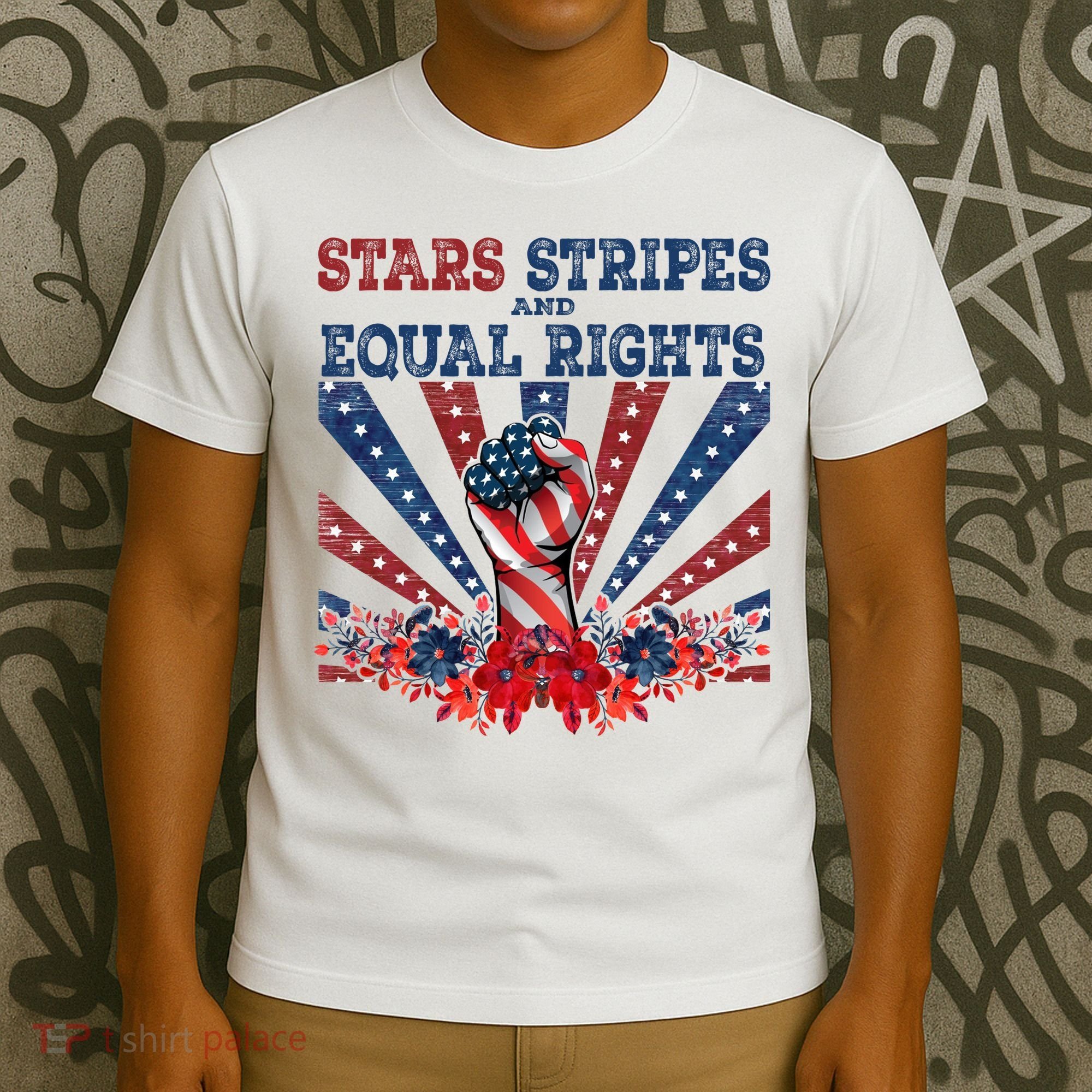 Stars Stripes And Equal Rights Patriotic Activist T-Shirt