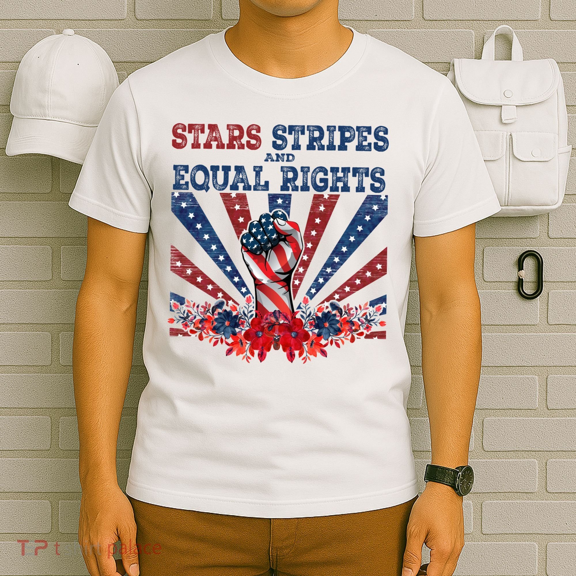 Stars Stripes And Equal Rights Patriotic Activist T-Shirt