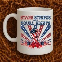 Stars Stripes And Equal Rights Patriotic Activist Coffee Mug thumb 2