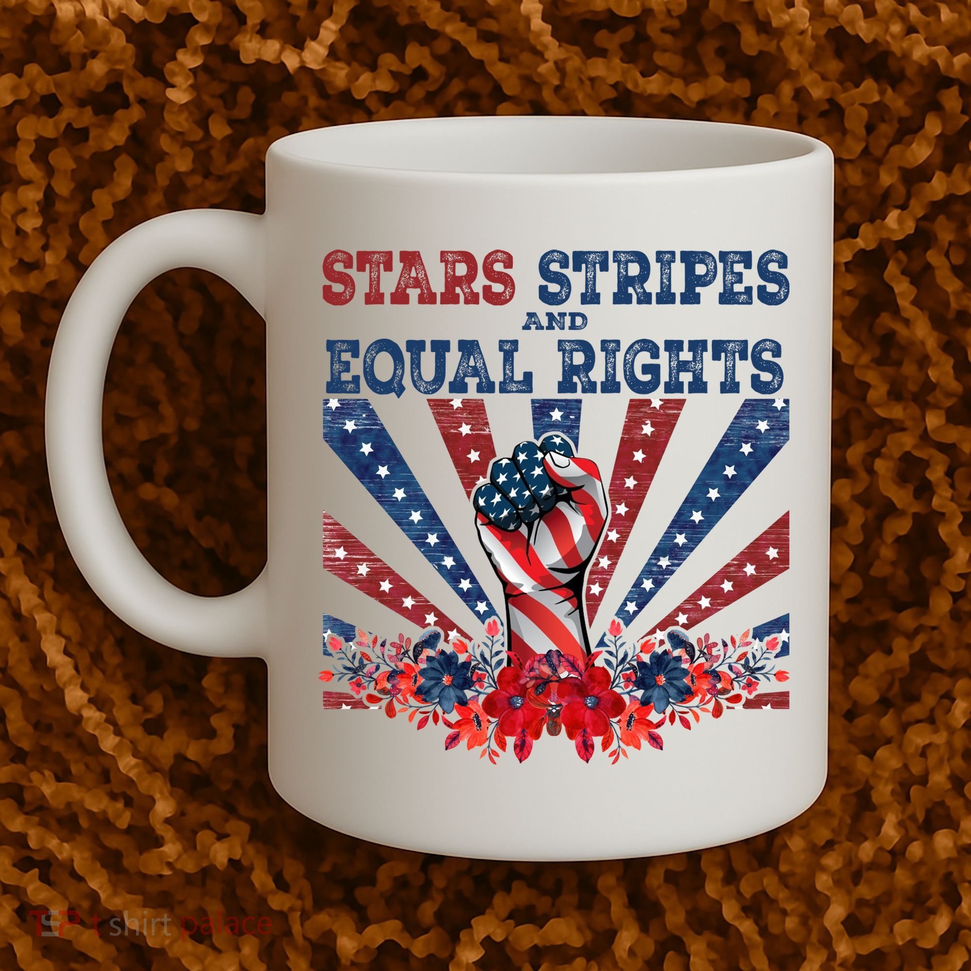Stars Stripes And Equal Rights Patriotic Activist Coffee Mug